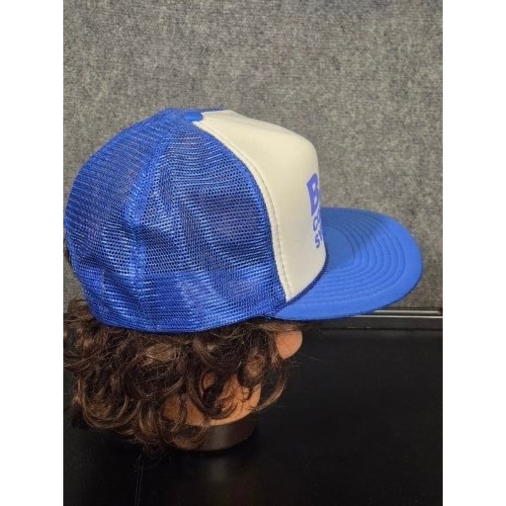VTGg Mohrs BJ Control Systems Blue White Mesh Back Trucker Hat Snapback Cap Work - Picture 8 of 8